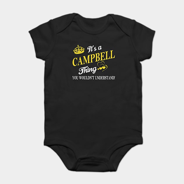 CAMPBELL Baby Bodysuit by Gennieda49